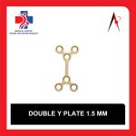 پلاک تیتانیوم DOUBLE Y PLATE سایز ۱.۵ میلی‌متری مخصوص جراحی فک و صورت