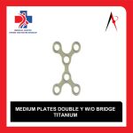 پلاک تیتانیوم دبل Y شکل مدیوم بدون پل (Medium Plates Double Y W/O Bridge Titanium)