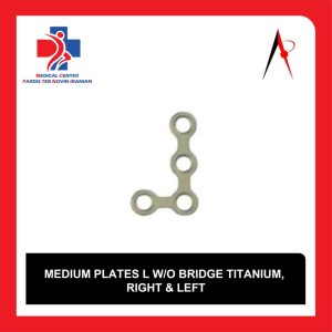 پلاک ال شکل مدیوم بدون پل تیتانیومی فک و صورت (چپ و راست) | Medium Plates L W/O Bridge Titanium