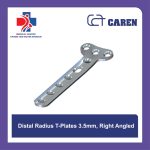 پلاک ارتوپدی T-Plate دیستال رادیوس ۳.۵ میلی‌متری (راست - زاویه‌دار) برند CAREN