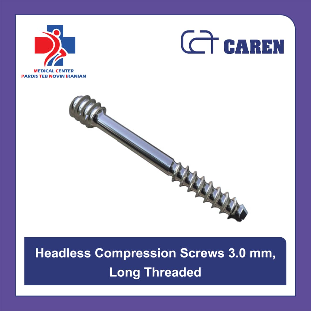 PHOTO-2026-02-24-01-17-12 پیچ ارتوپدی Headless Compression Screws 3.0 mm مدل Long Threaded برند CAREN