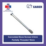 پیچ ارتوپدی کانولیتد ۶.۵ میلی‌متری نیم رزوه ۱۶ میلی‌متری (Cannulated Bone Screw 6.5mm)