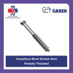 پیچ ارتوپدی کنسلوس 4mm نیم رزوه (Partially Threaded) - برند کارن